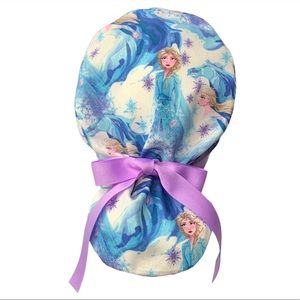 Women Scrub Cap, Disney Frozen, Ponytail Scrub Cap